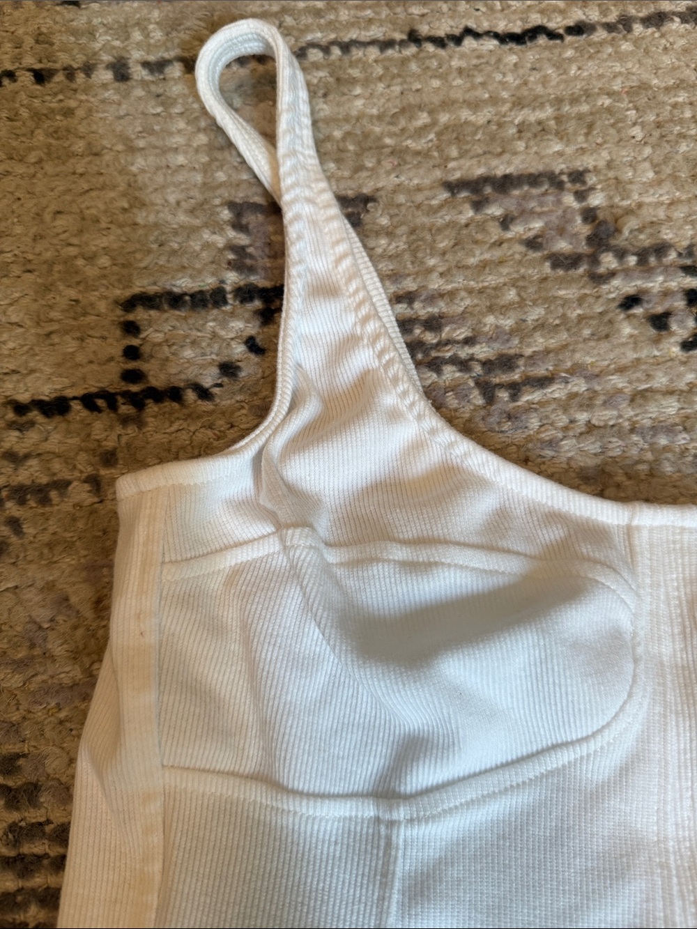 Universal Thread White Ribbed Bust-Seam Cami - Picture 2 of 12